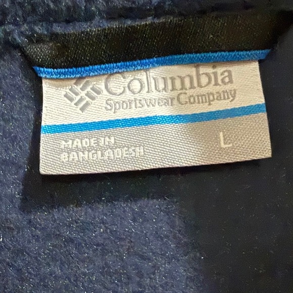 Columbia Fleece Vest Mens L Blue Zip Up Outdoor Gorpcore Sleeveless - Picture 3 of 10